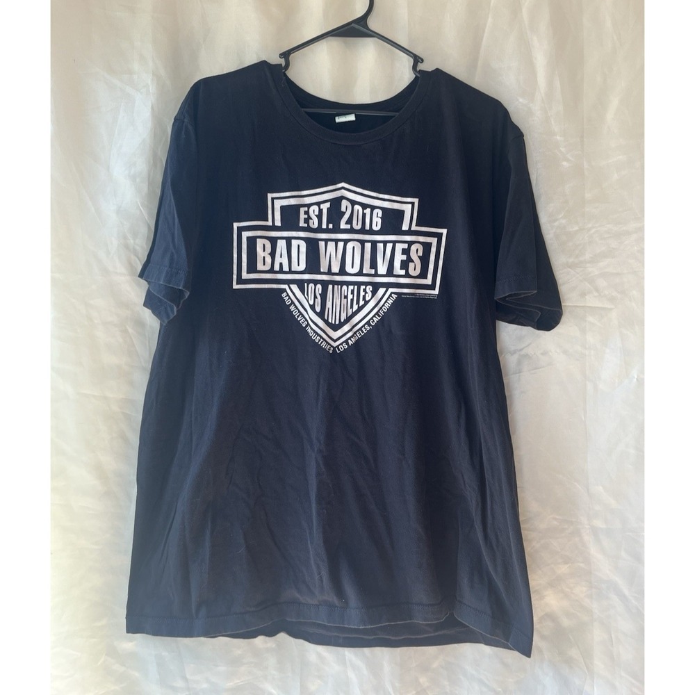 Bad Wolves Band Est. 2016 Motorcycle Shield Logo T-Shirt Men's Sz XL Pacific